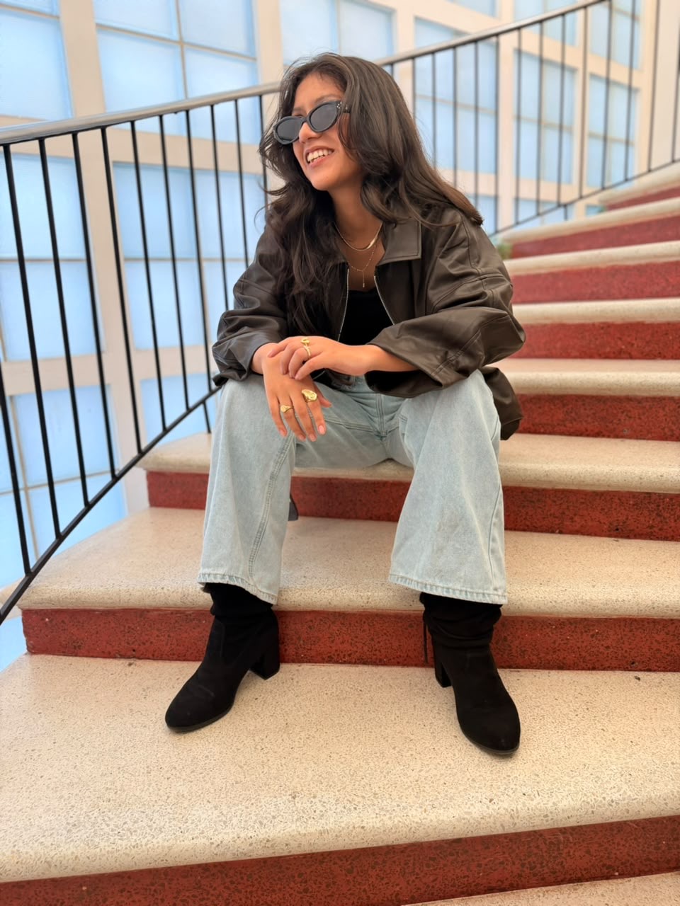 Chaqueta Bomber Oversize Marrón 