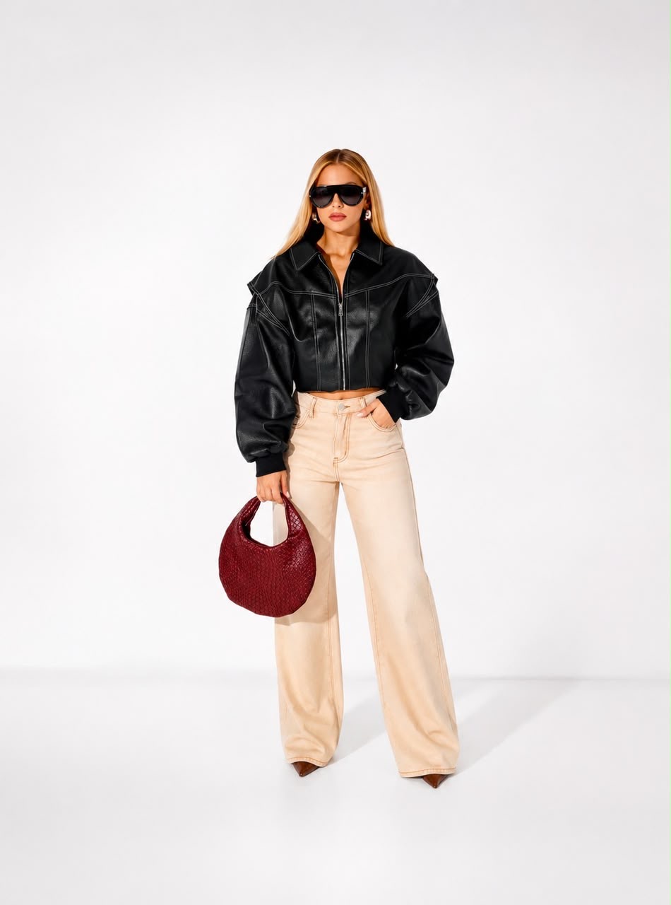 Chaqueta Oversize de cuerina
