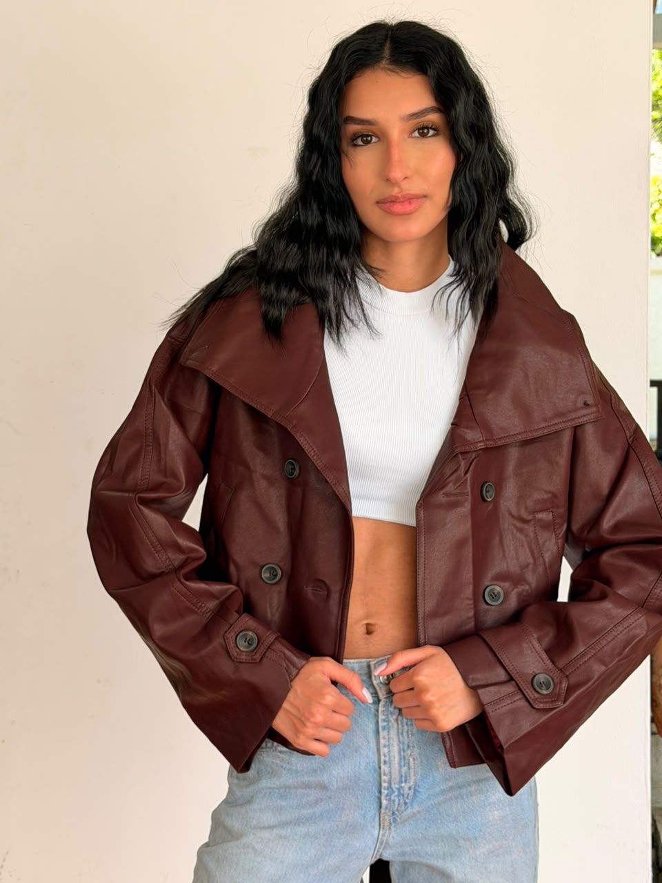 Chaqueta de Cuerina Efecto piel