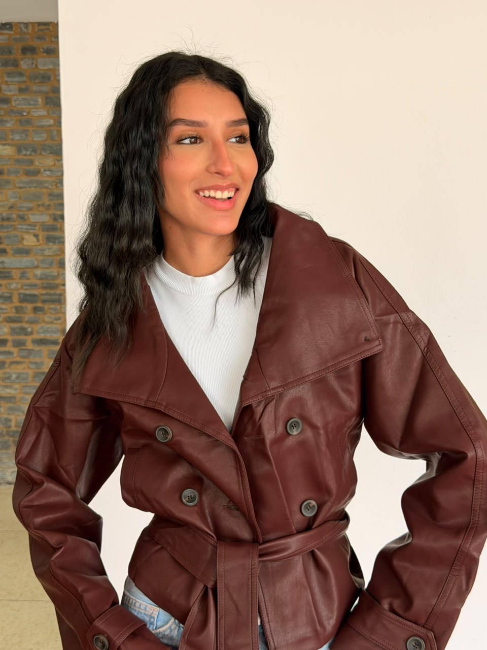 Chaqueta de Cuerina Efecto piel